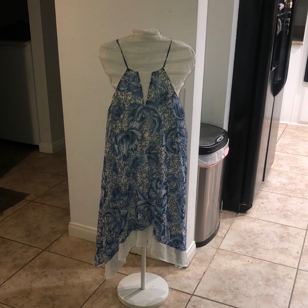 Sheer Floral sleeveless dress - medium size